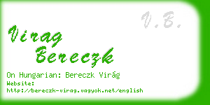 virag bereczk business card